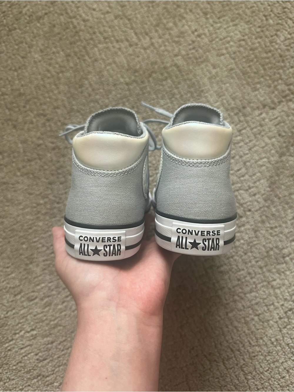 NWOT Grey Converse Chuck Taylor All Star Madison Mid sneakers women’s size 7 - Picture 3 of 7